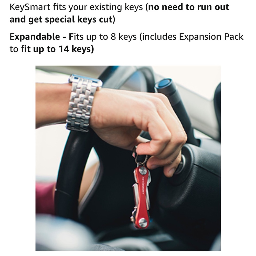 Key Smart Compact Key Holder + Large Accessories Kit Color Slate/Grey/Silver